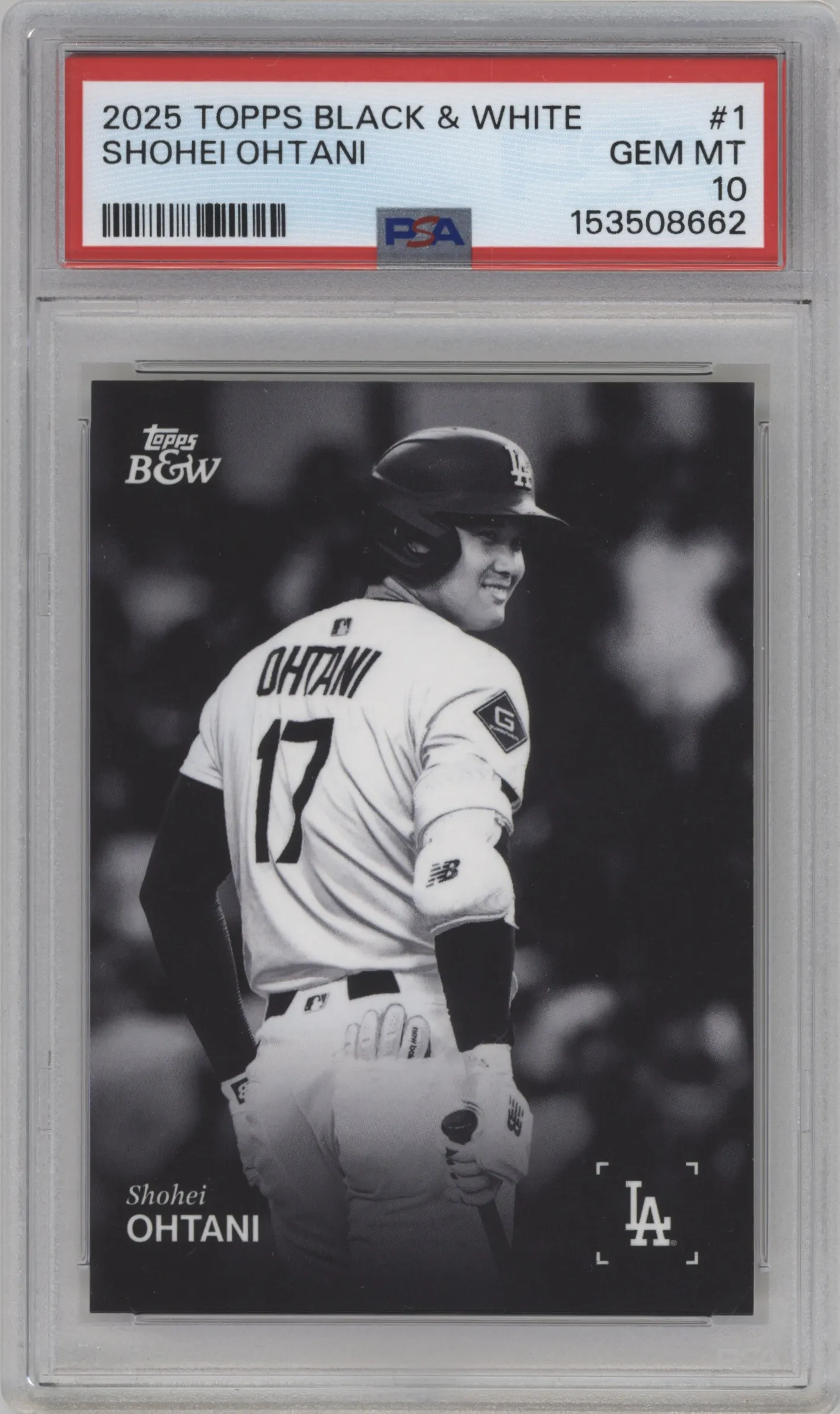 2025 Topps Black & White Shohei Ohtani #001 PSA 10