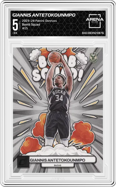 2023 Panini Donruss Bomb Squad Giannis Antetokounmpo #15 ARENA CLUB 5