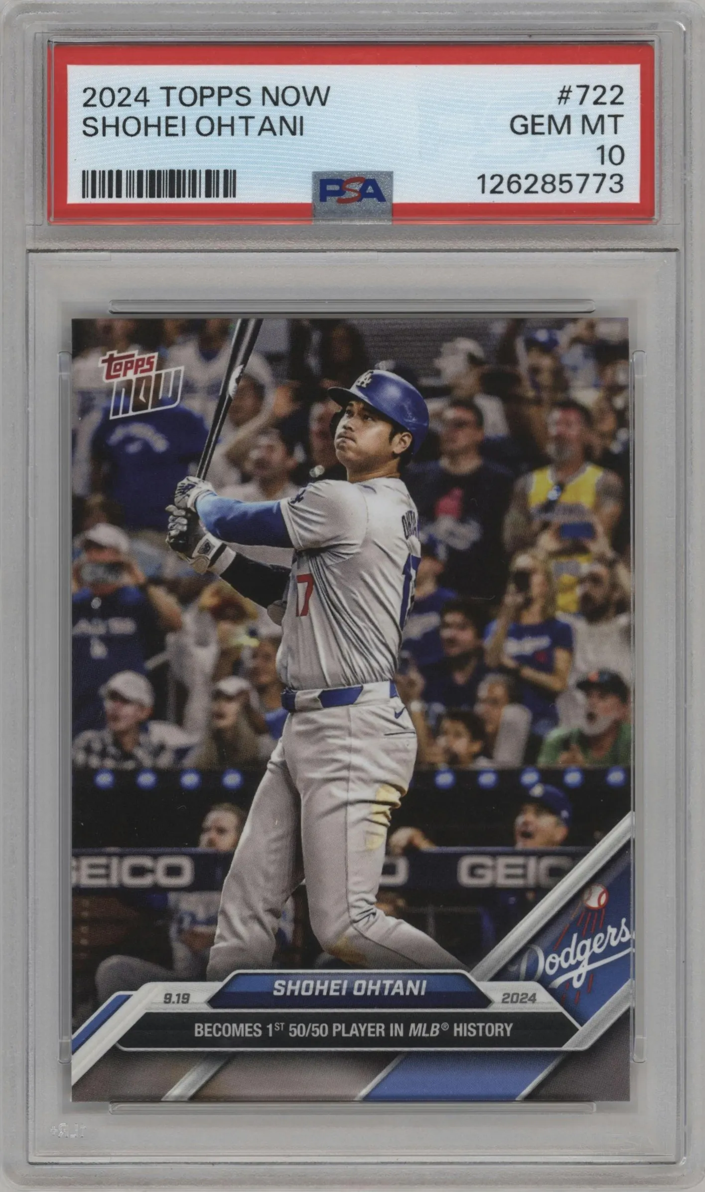 2024 Topps Now Shohei Ohtani PSA 10