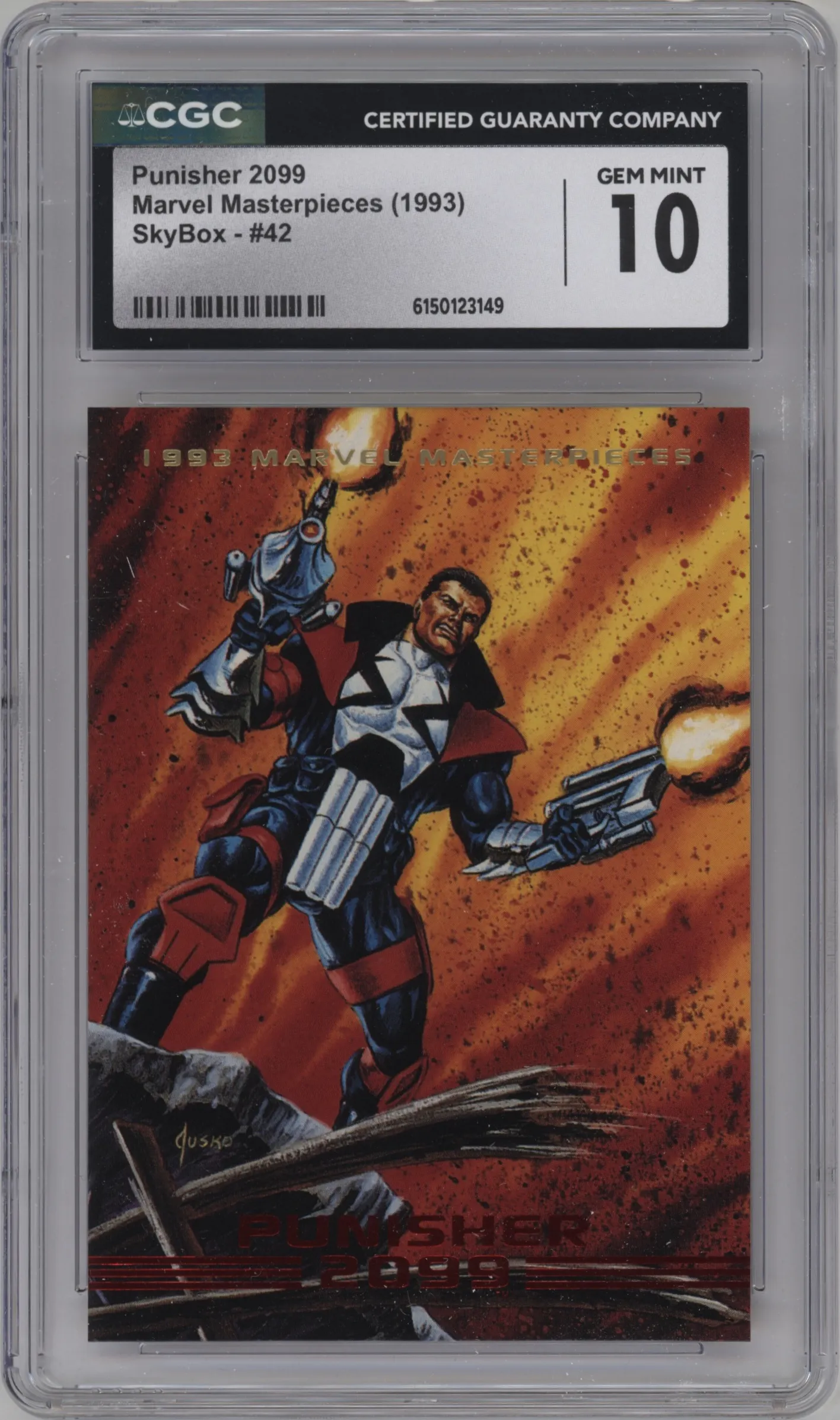 1993 SkyBox Marvel Masterpieces Punisher 2099 #42 CGC 10