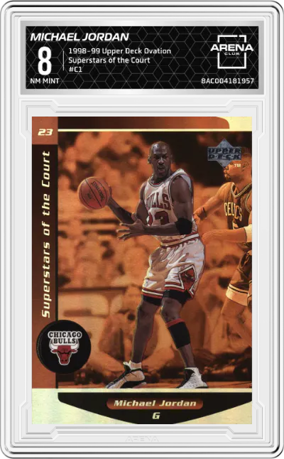 1998 Upper Deck Ovation Superstars of the Court Michael Jordan #C1 ARENA CLUB 8