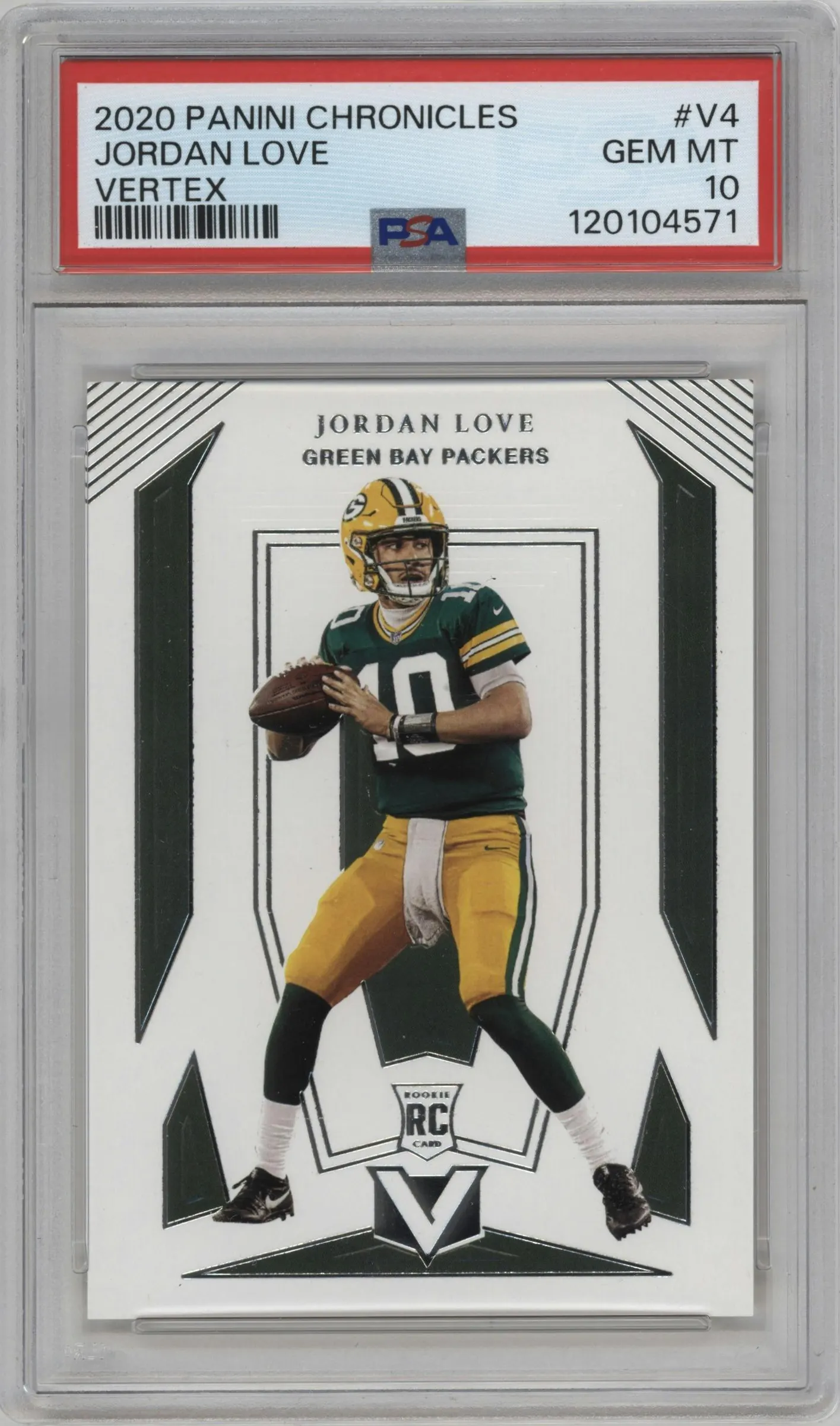 2020 Panini Chronicles Vertex Jordan Love #V-4 PSA 10
