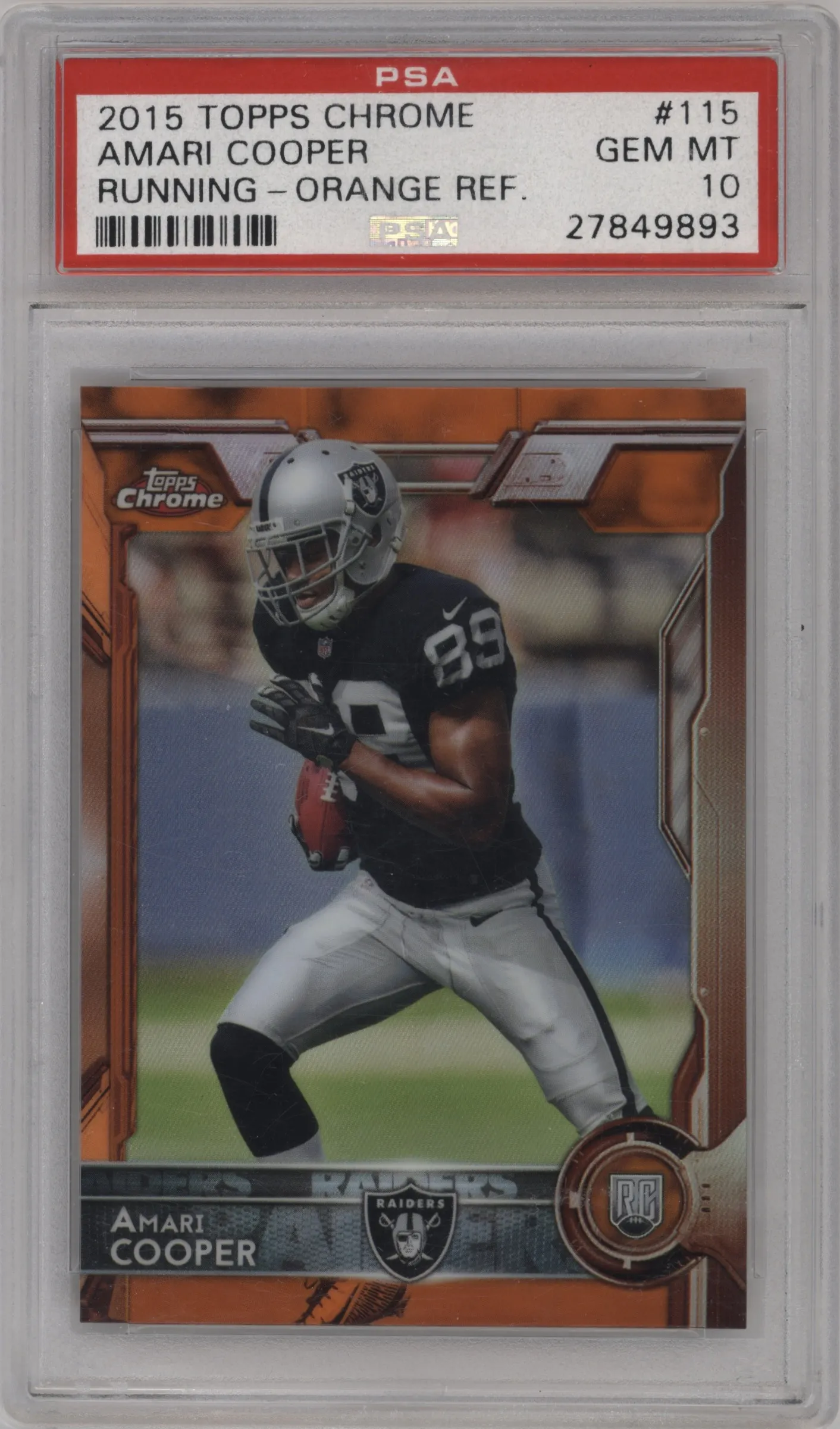 2015 Topps Chrome Amari Cooper Orange Refractor #115 PSA 10