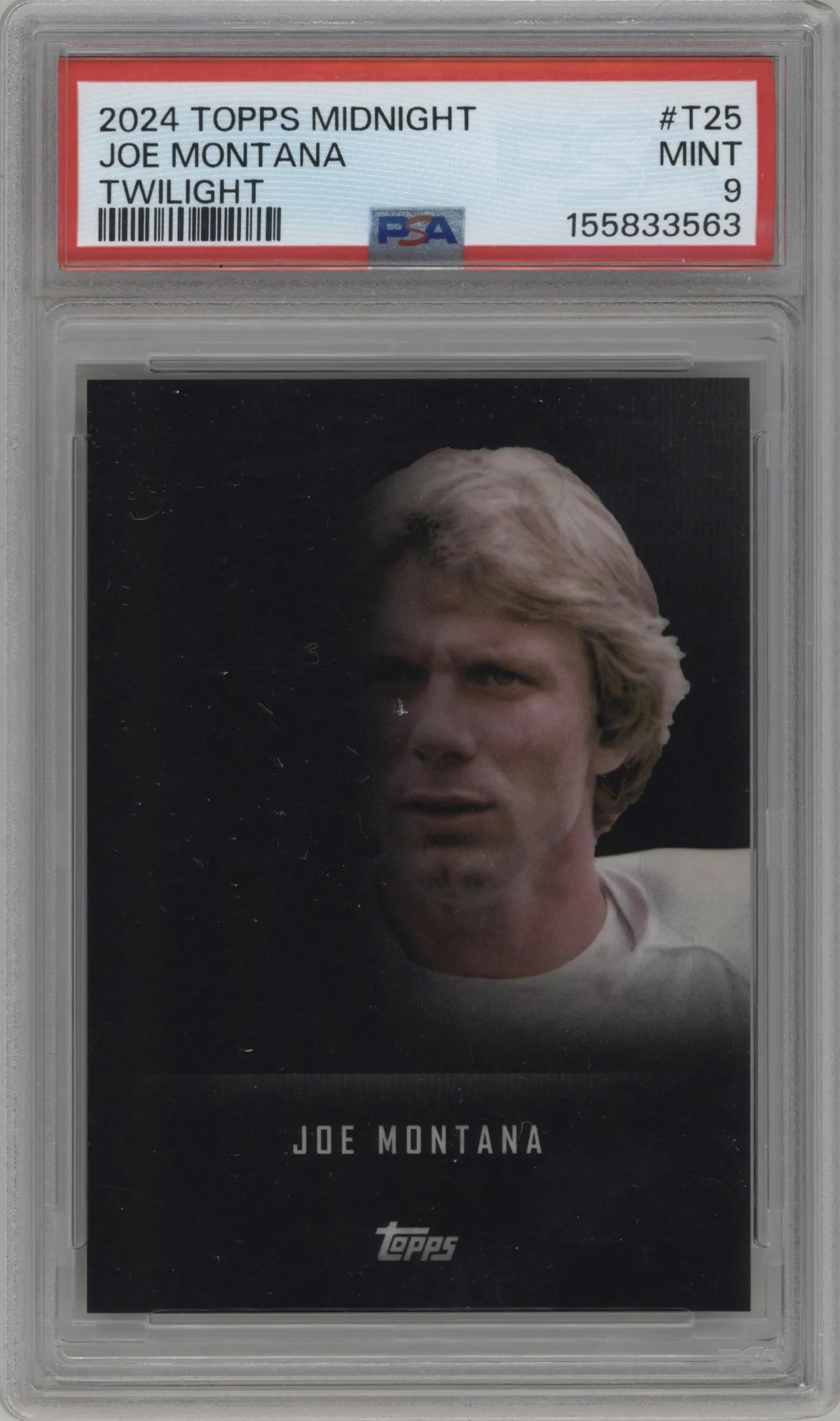 2024 Topps Midnight Twilight Joe Montana #T-25 PSA 9