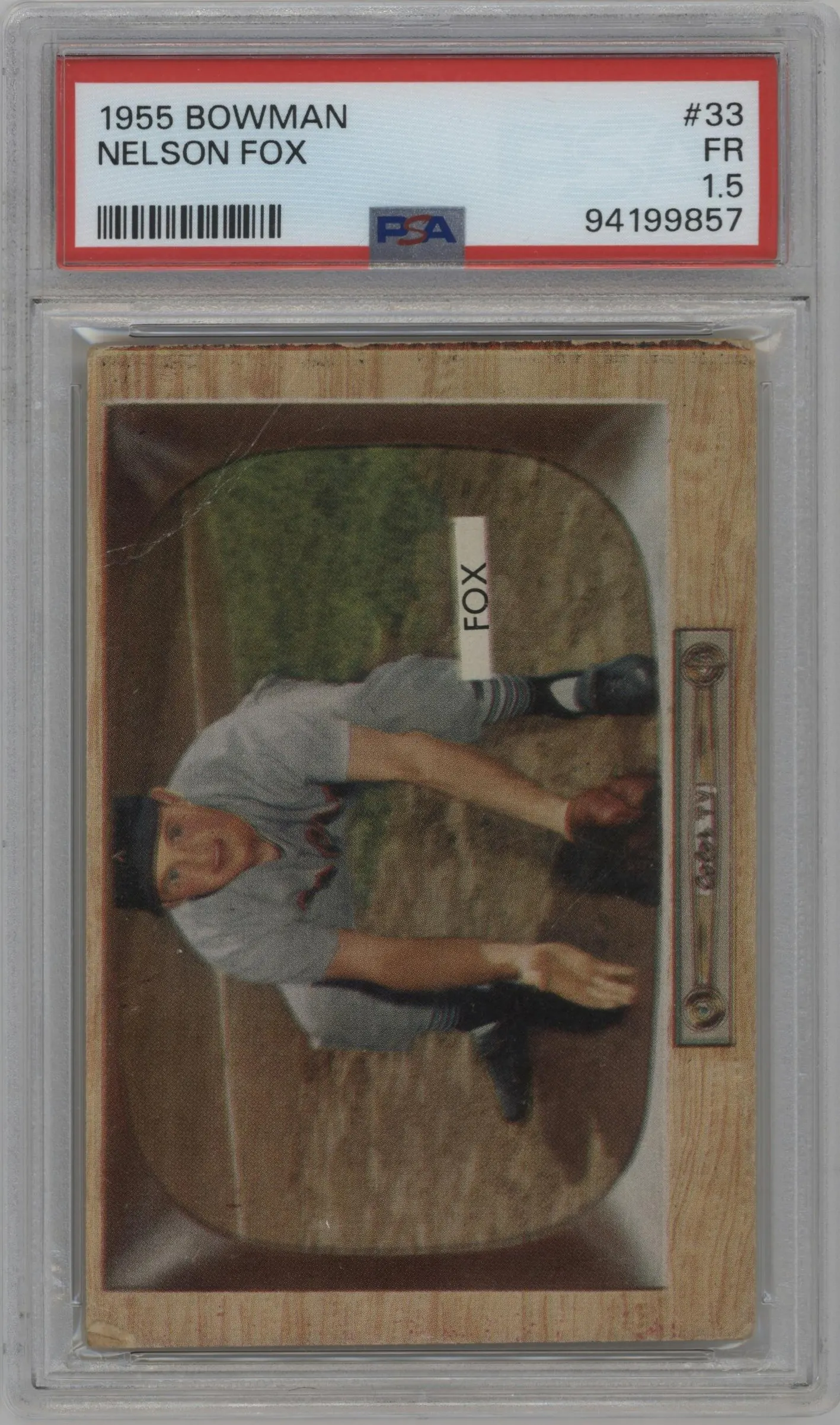 1955 Bowman Nelson Fox #33 PSA 1.5
