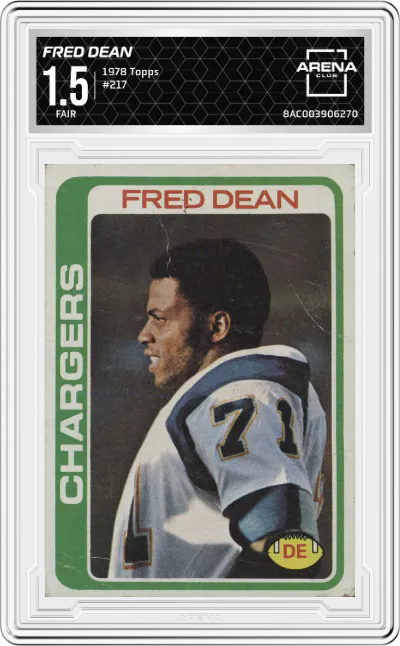 1978 Topps Fred Dean ARENA CLUB 1.5