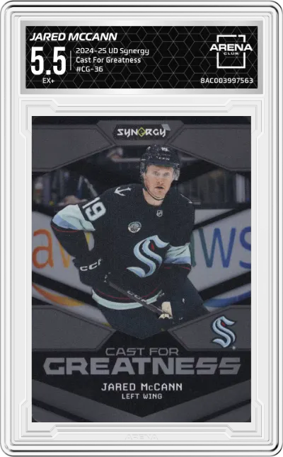 2024 Upper Deck Synergy Cast For Greatness Jared McCann #CG-36 ARENA CLUB 5.5