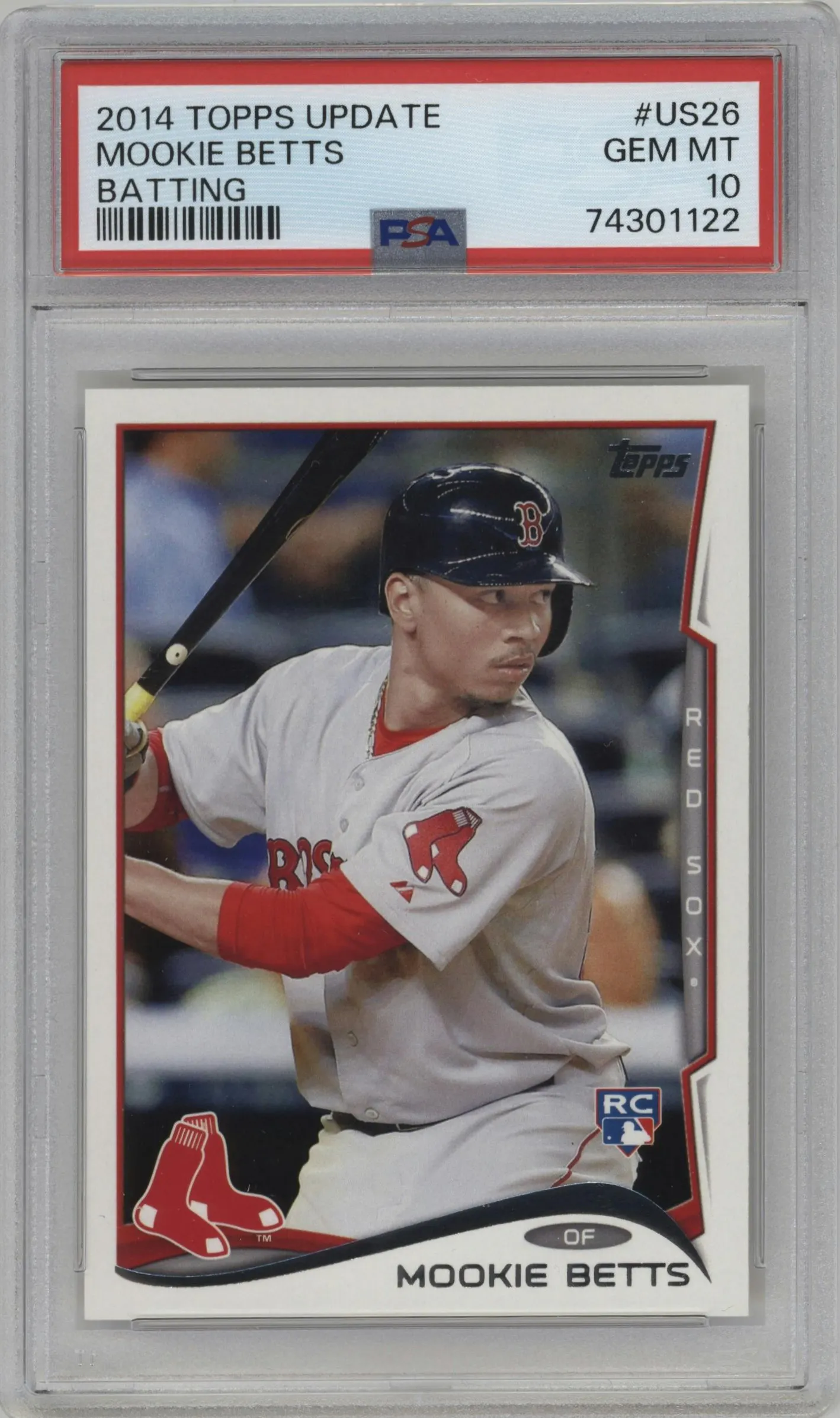 2014 Topps Update Mookie Betts #US-26 PSA 10