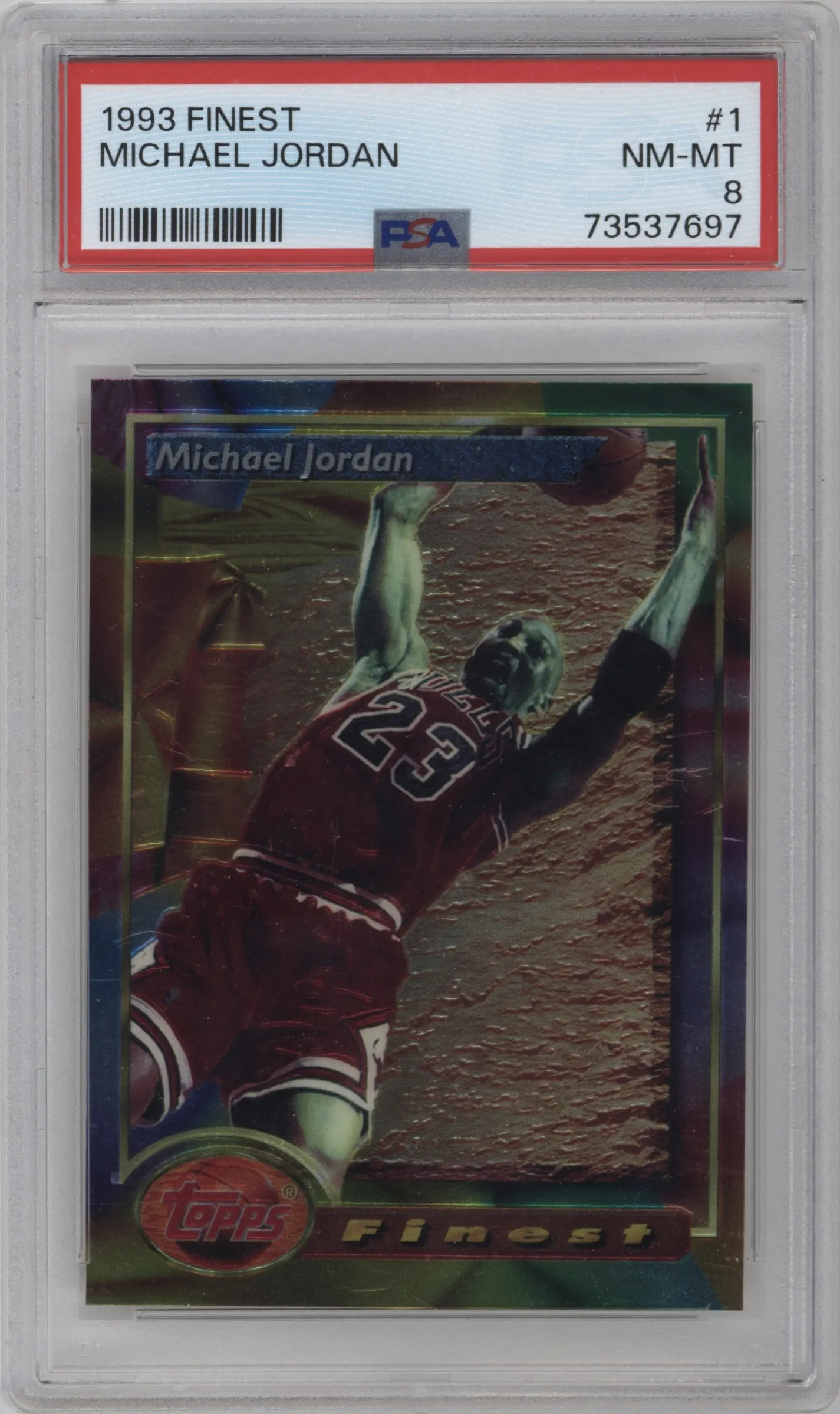 1993 Topps Finest Michael Jordan PSA 8