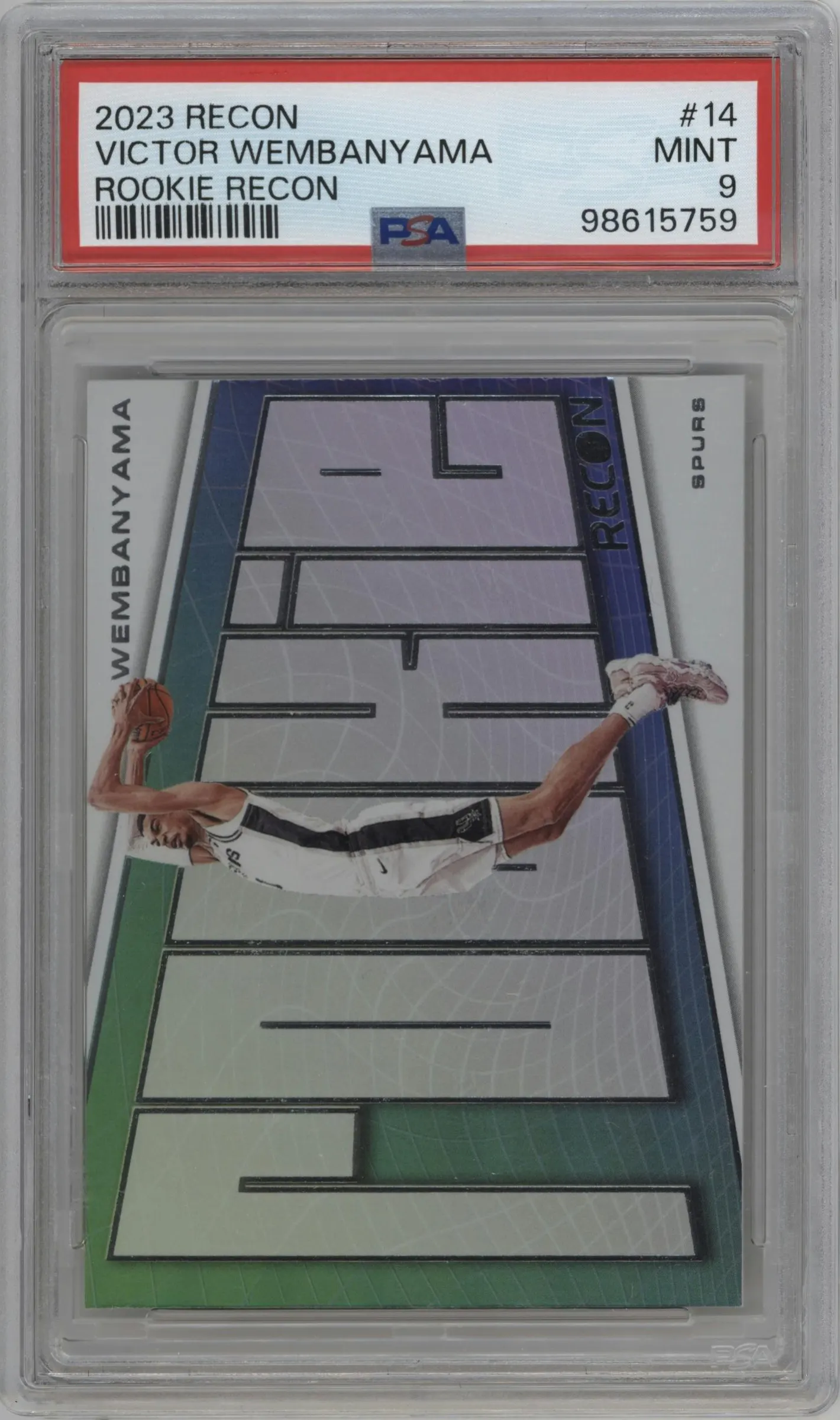 2023 Panini Recon Rookie Recon Victor Wembanyama PSA 9