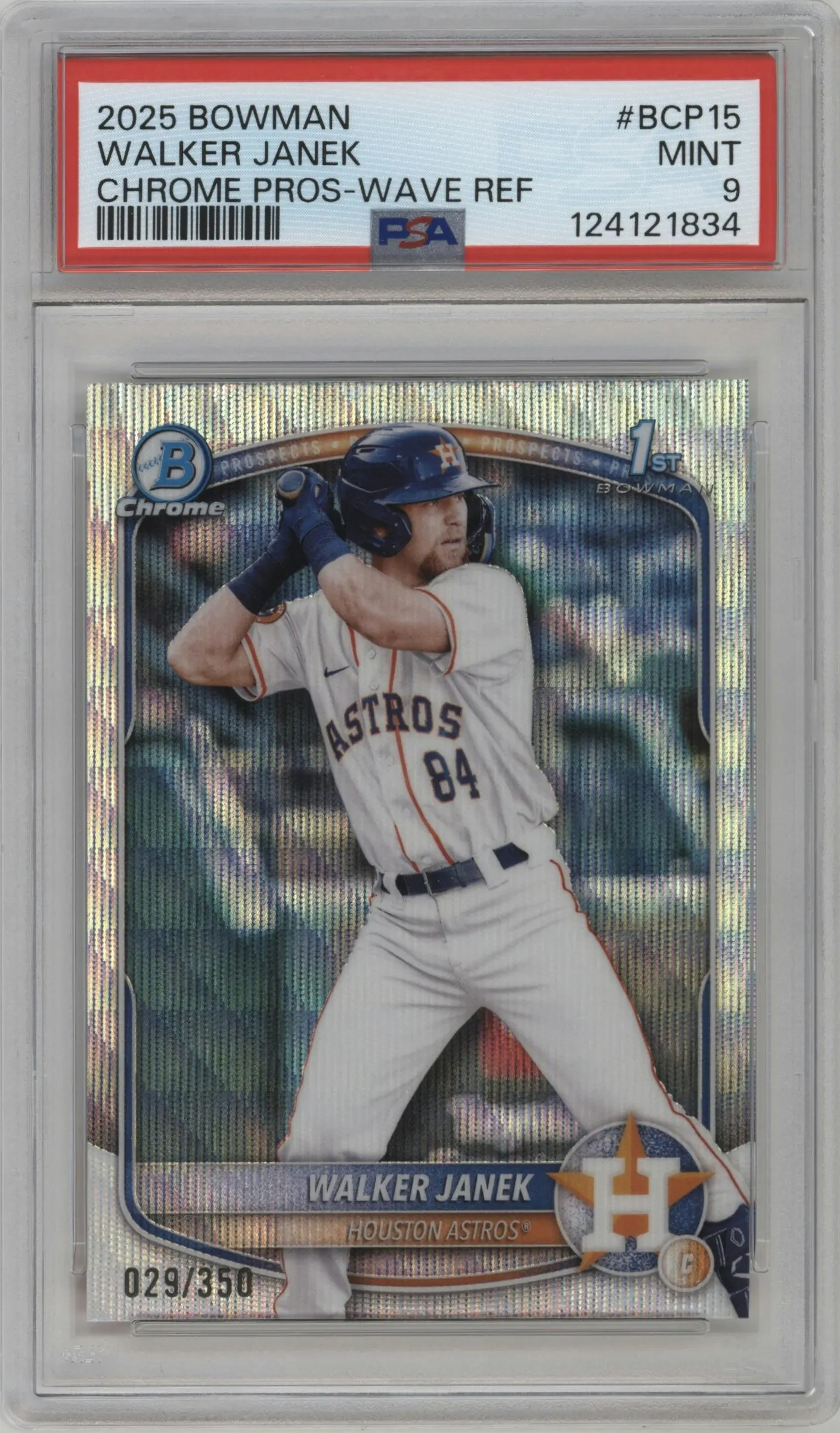 2025 Bowman Chr.Pros Walker Janek Wave Refractor #BCP-15 PSA 9