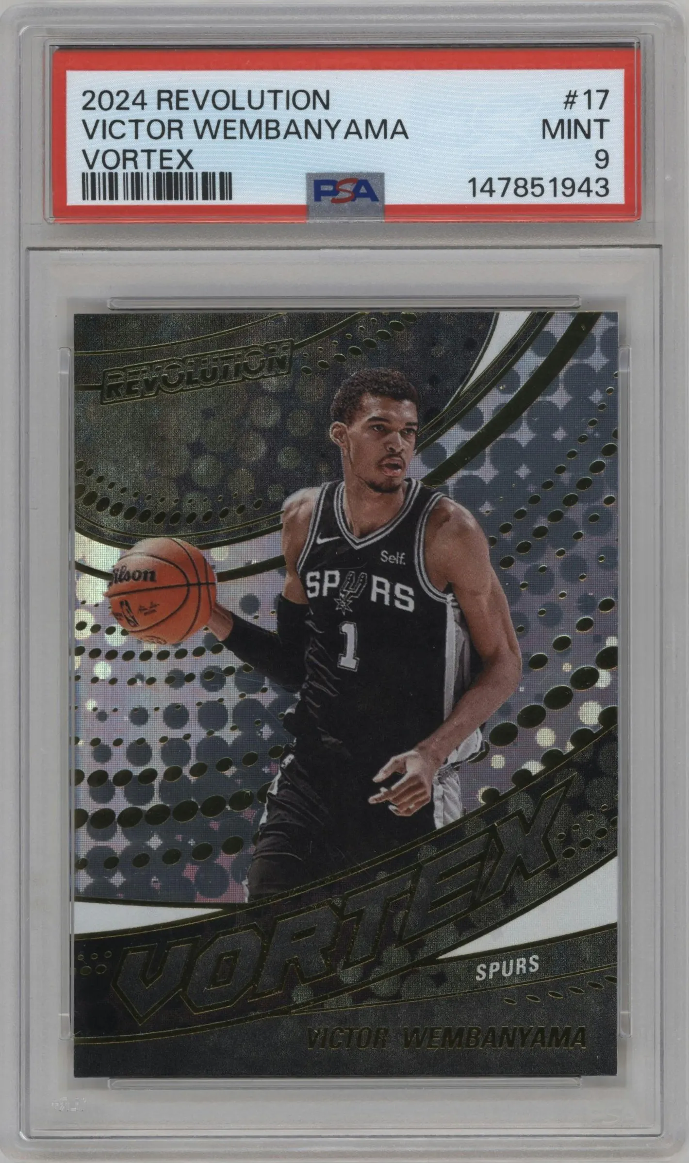 2024 Panini Revolution Vortex Victor Wembanyama #17 PSA 9
