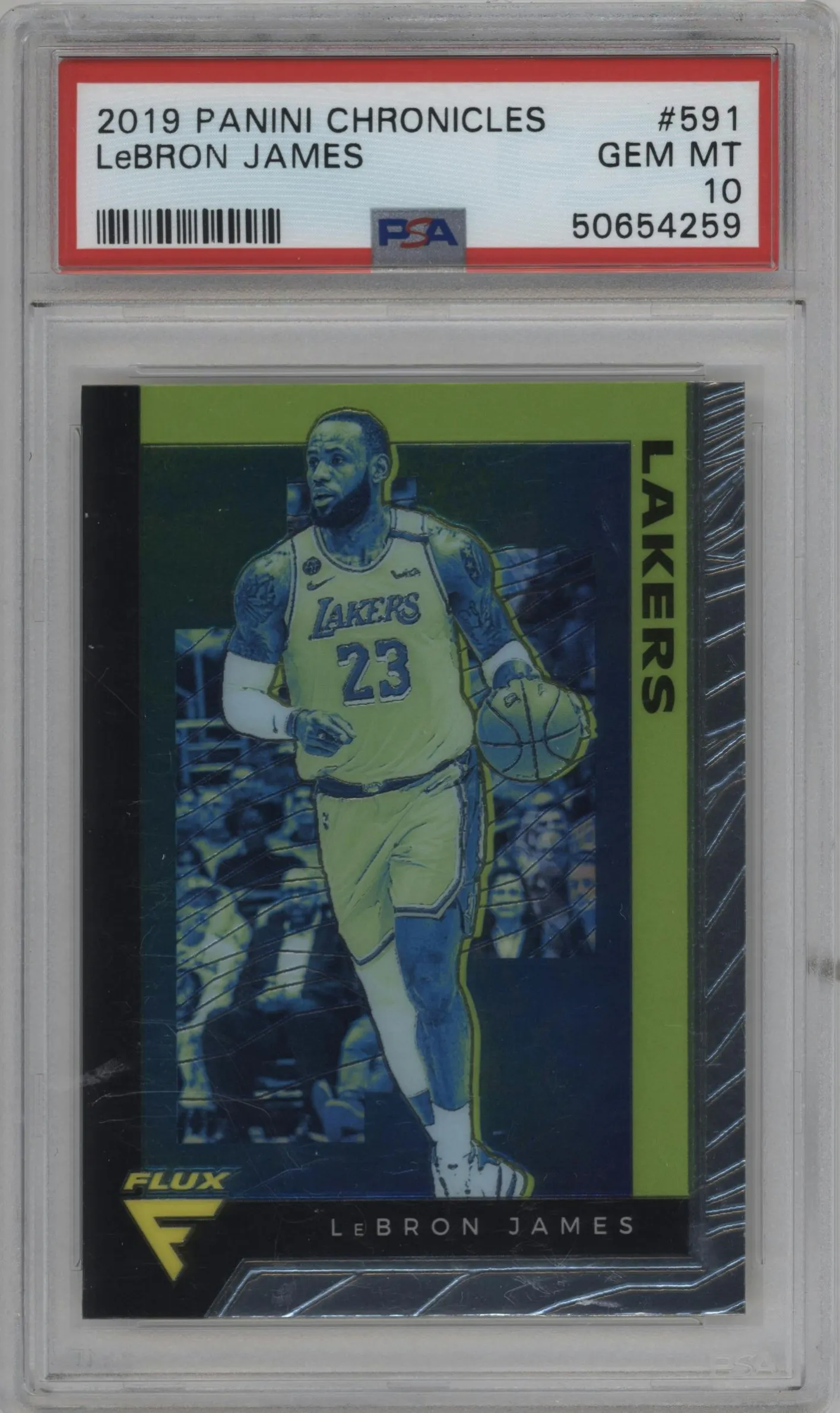 2019 Panini Chronicles Flux LeBron James #591 PSA 10
