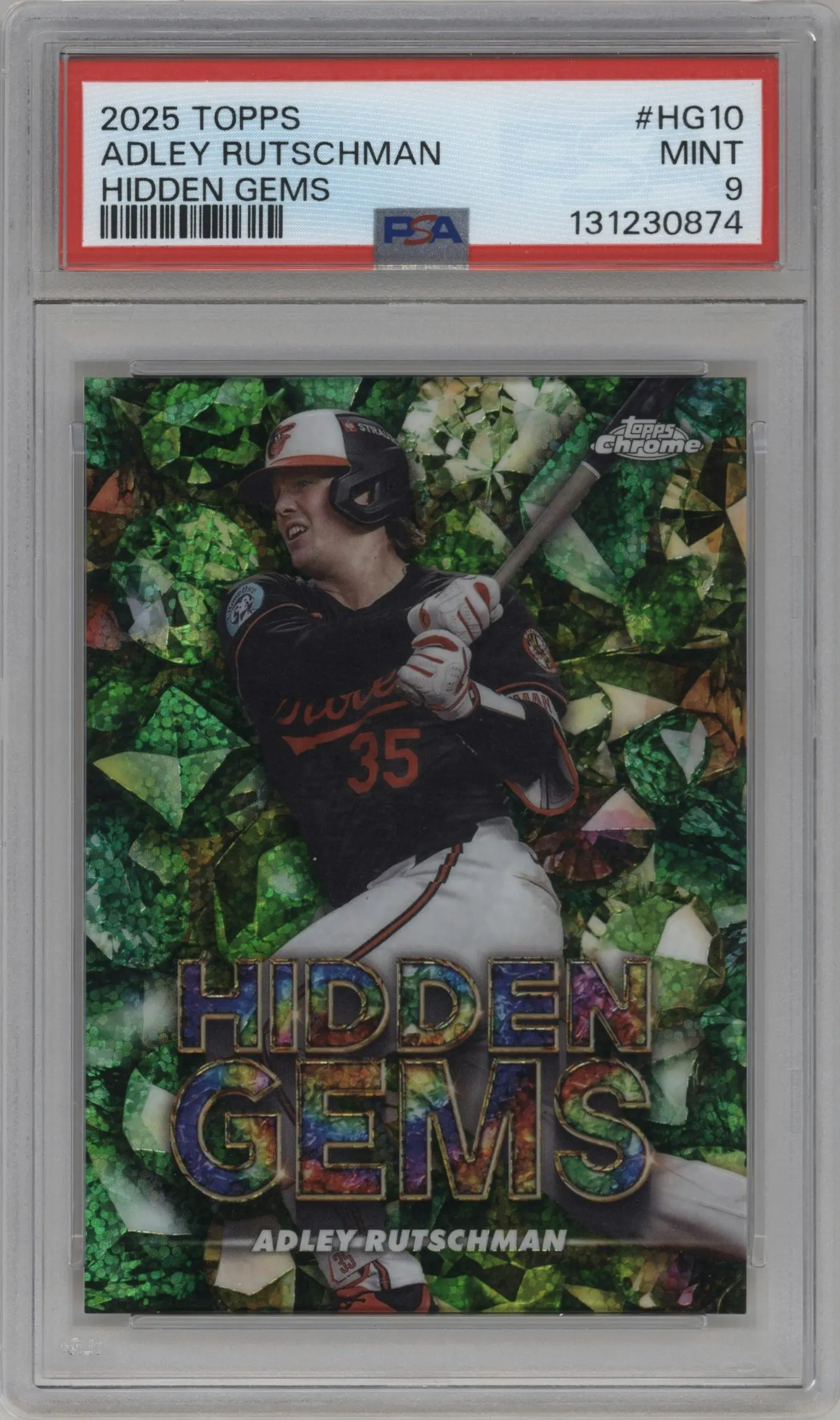 2025 Topps Heritage Hidden Gems Adley Rutschman #HG-10 PSA 9