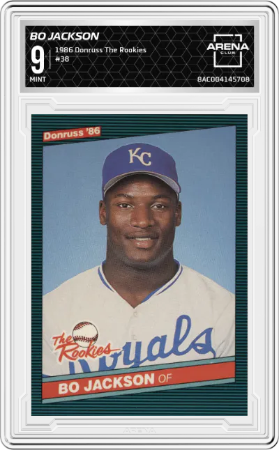 1986 Donruss The Rookies Bo Jackson #38 ARENA CLUB 9