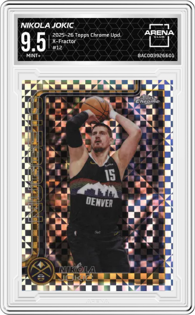 2025 Topps Chrome Update Nikola Jokic X-Fractor ARENA CLUB 9.5