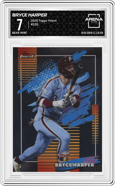 2026 Topps Finest Bryce Harper #102 ARENA CLUB 7