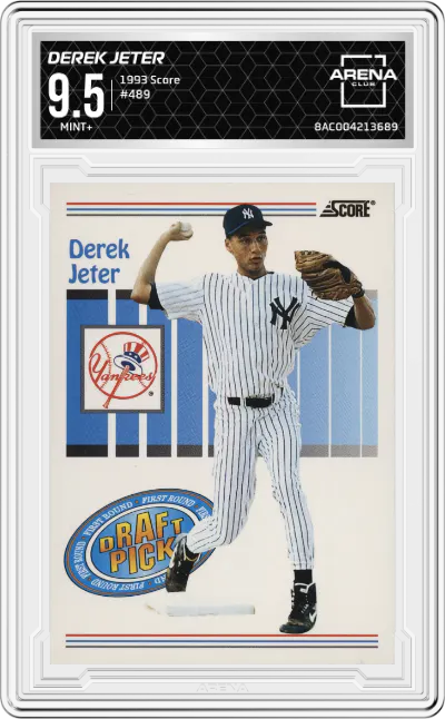 1993 Score Derek Jeter #489 ARENA CLUB 9.5