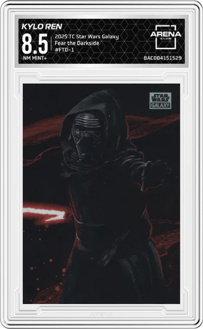 2025 Topps Chrome Star Wars Galaxy Fear the Darkside Kylo Ren #FTD-1 ARENA CLUB 8.5