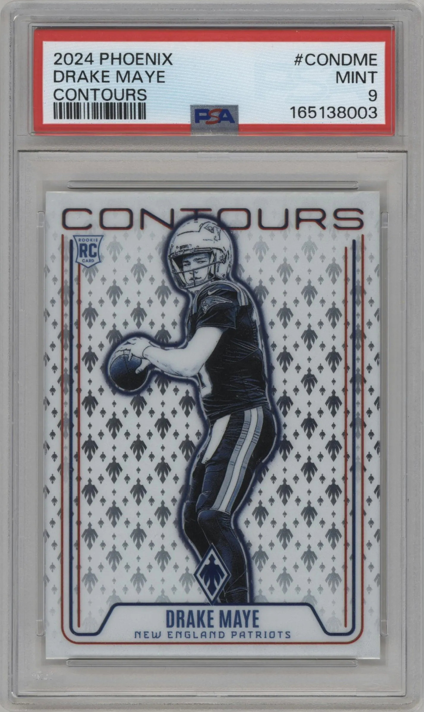 2024 Panini Phoenix Contours Drake Maye #CON-DME PSA 9
