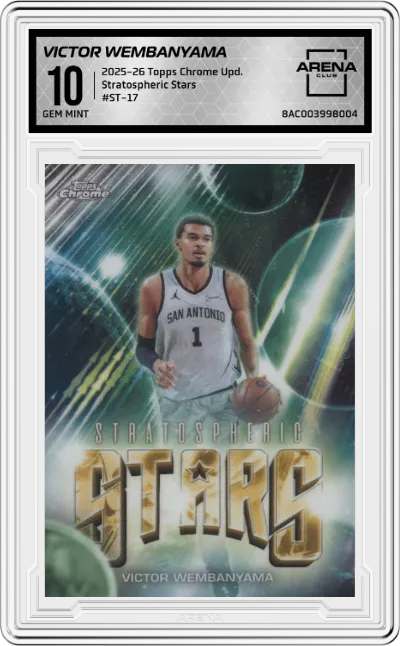 2025 Topps Chrome Update Stratospheric Stars Victor Wembanyama #ST-17 ARENA CLUB 10