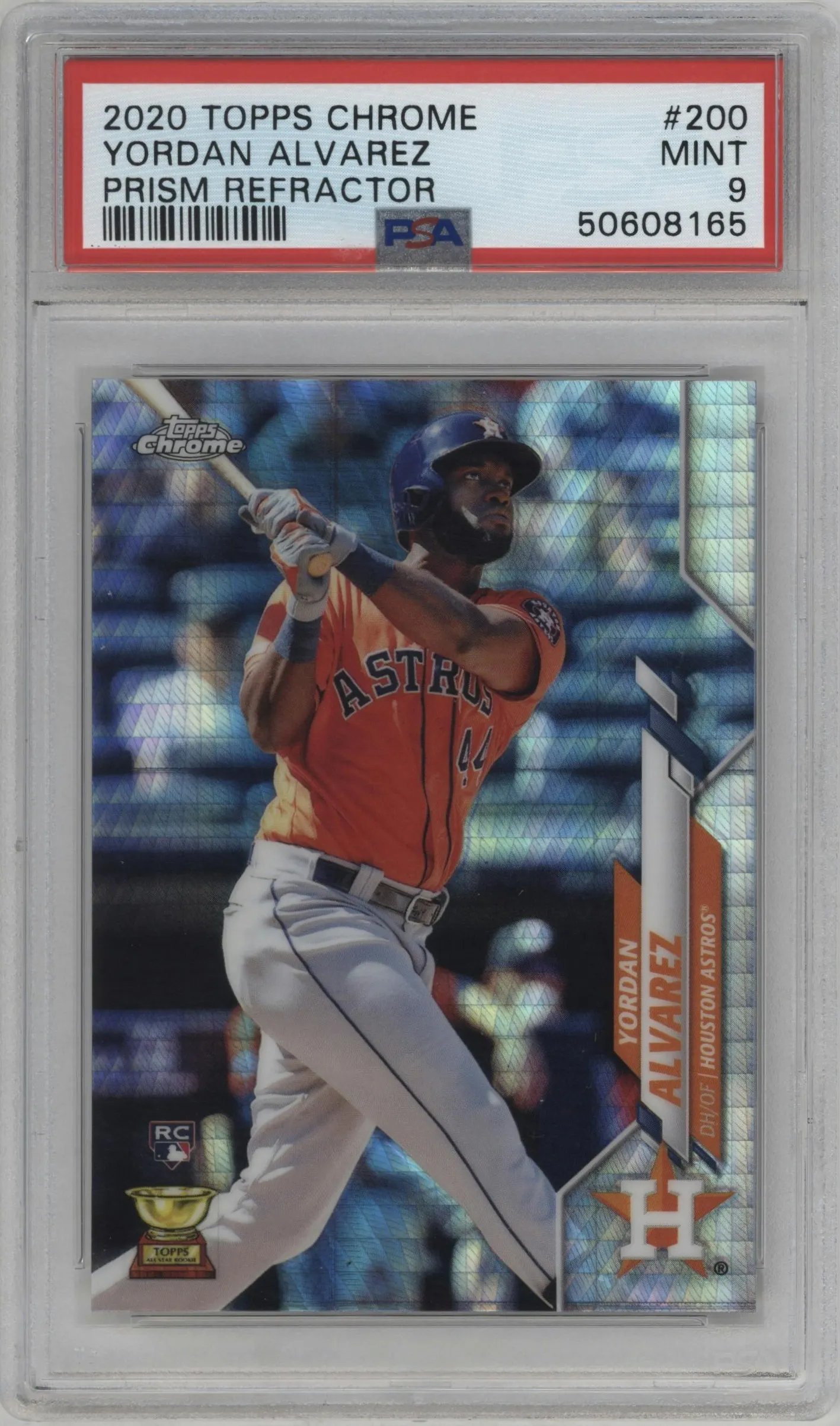 2020 Topps Chrome Yordan Alvarez Prism Refractor PSA 9