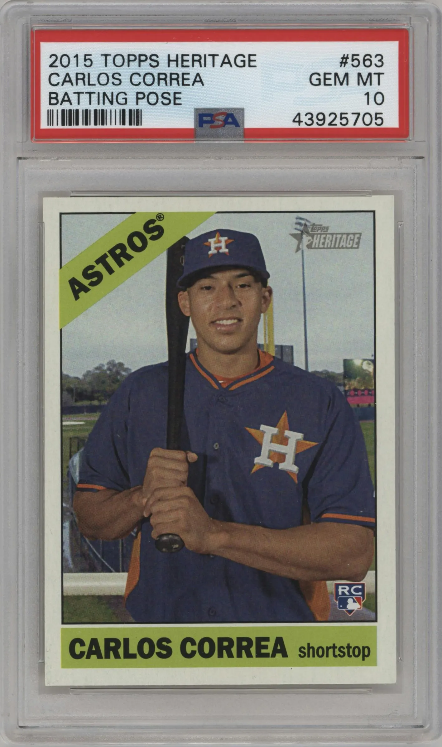 2015 Topps Heritage High Number Carlos Correa #563 PSA 10