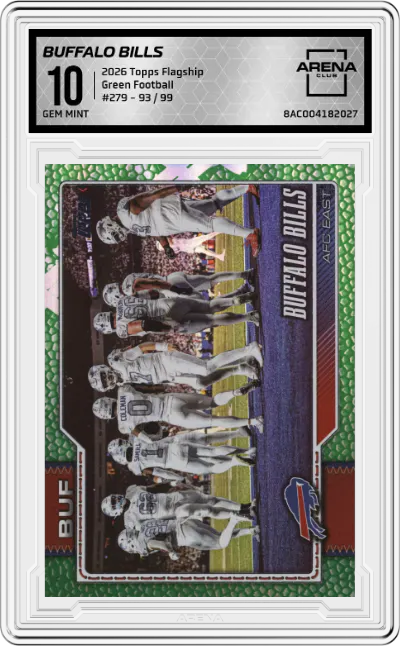 2026 Topps Flagship Buffalo Bills Green Football #279 ARENA CLUB 10
