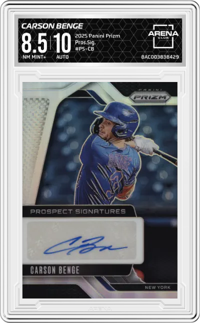 2025 Panini Prizm Pros.Sig. Carson Benge #PS-CB ARENA CLUB 8.5