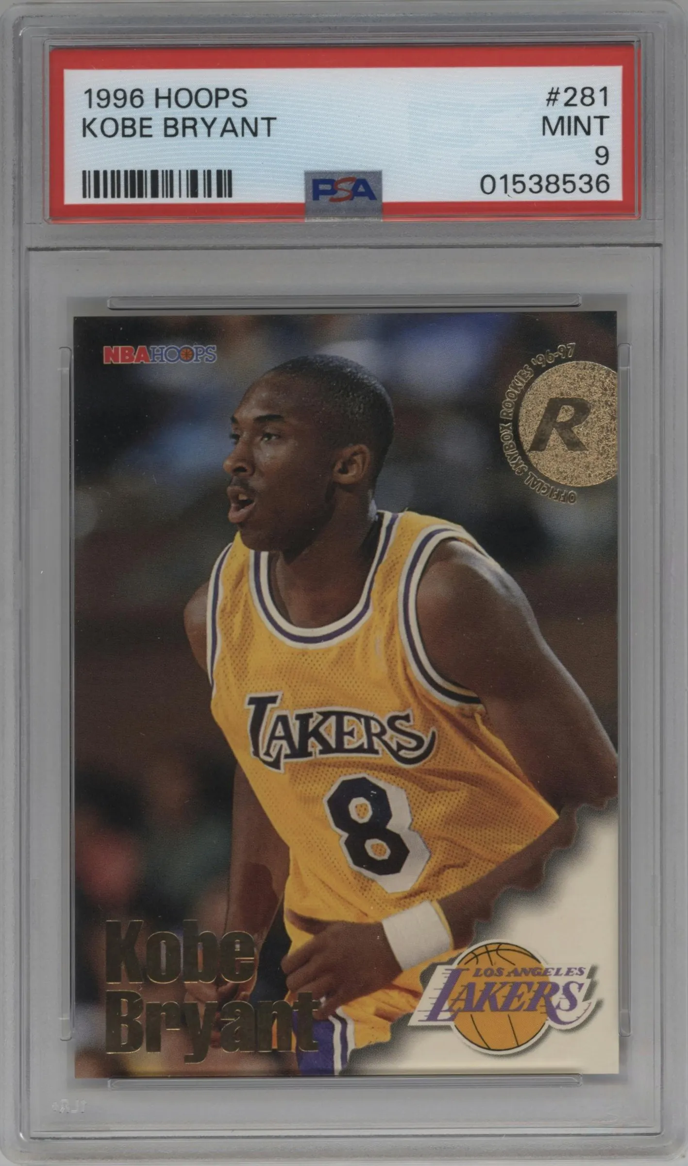 1996 NBA Hoops Kobe Bryant PSA 9