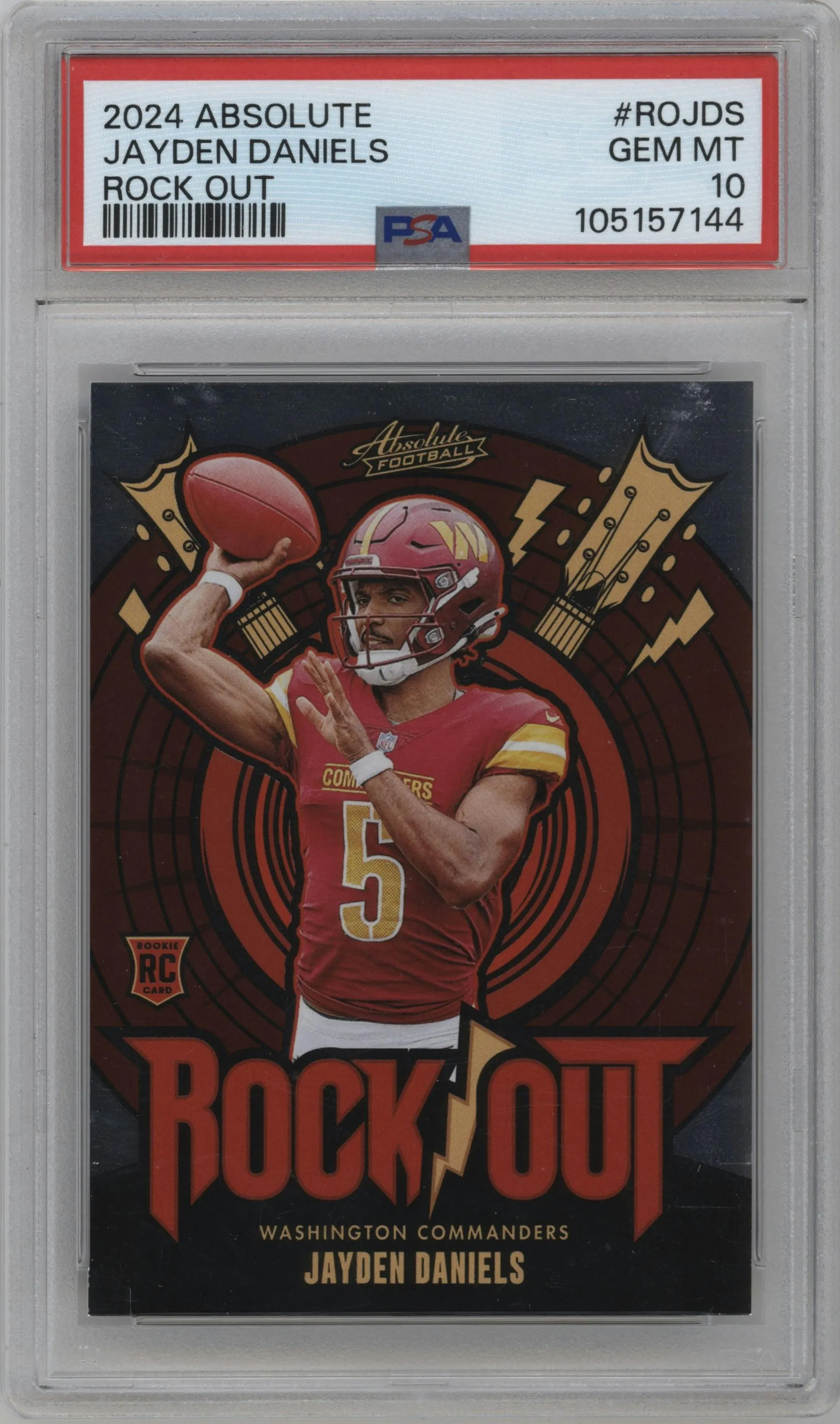 2024 Panini Absolute Rock Out Jayden Daniels #RO-JDS PSA 10