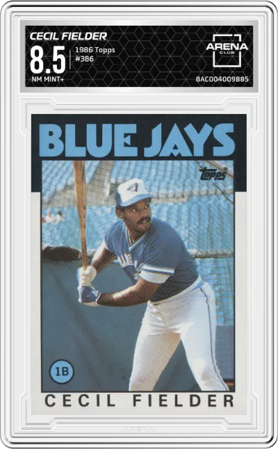 1986 Topps Cecil Fielder #386 ARENA CLUB 8.5