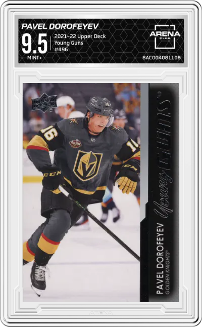 2021 Upper Deck Series 2 Young Guns Pavel Dorofeyev #496 ARENA CLUB 9.5