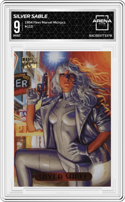 1994 Fleer Marvel Masterpieces Silver Sable ARENA CLUB 9