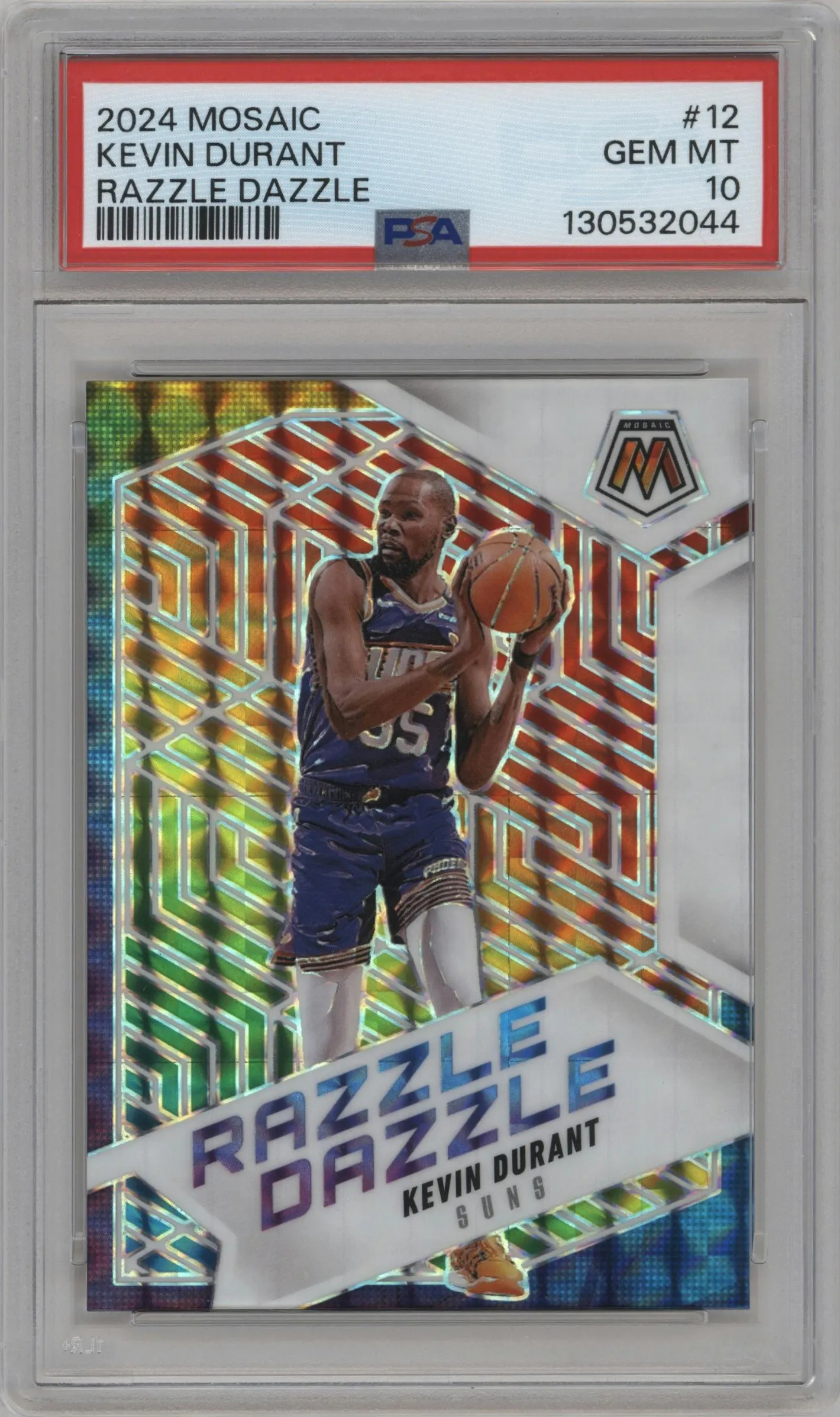 2024 Panini Mosaic Razzle Dazzle Kevin Durant PSA 10