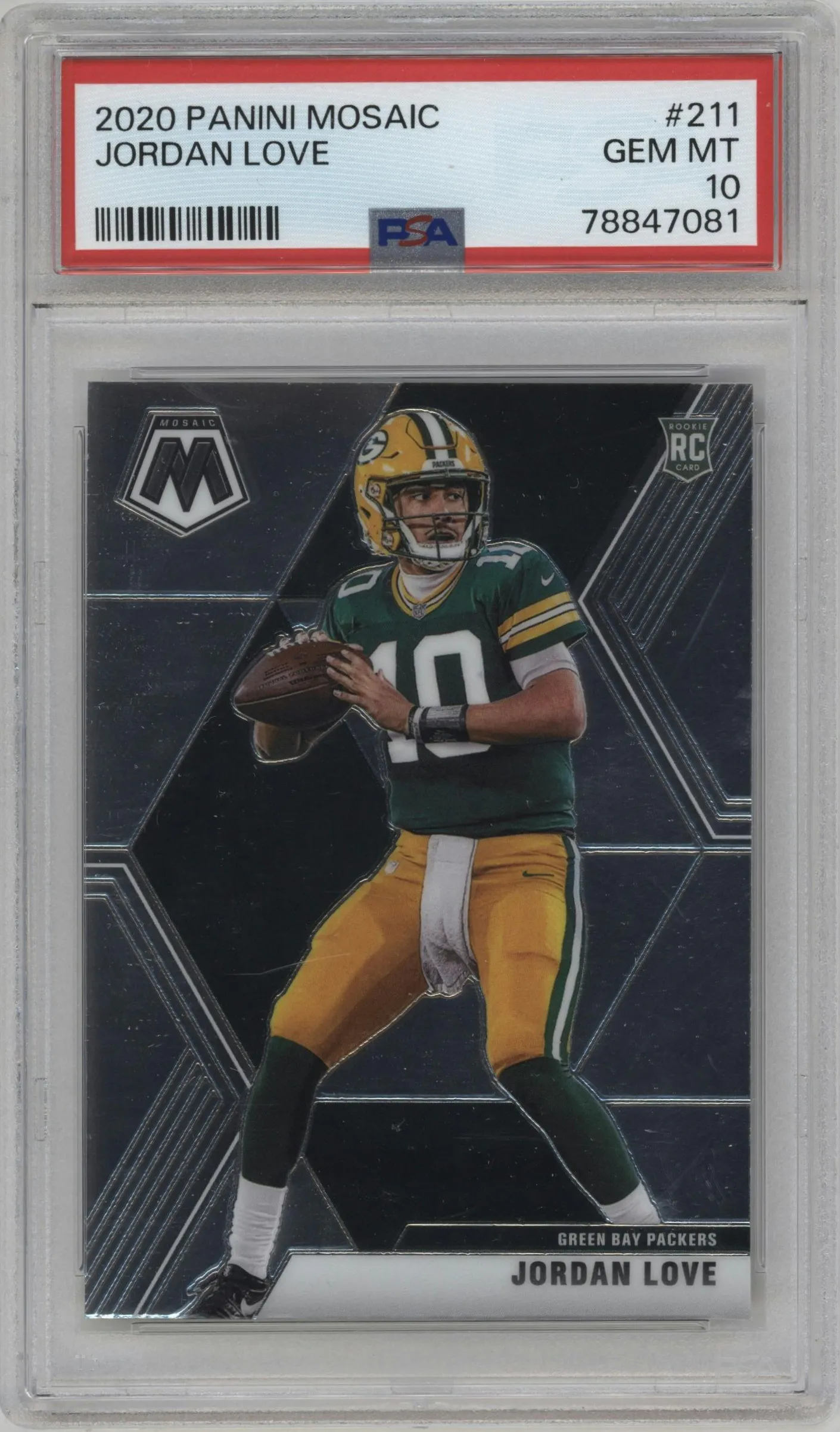 2020 Panini Mosaic Jordan Love #211 PSA 10
