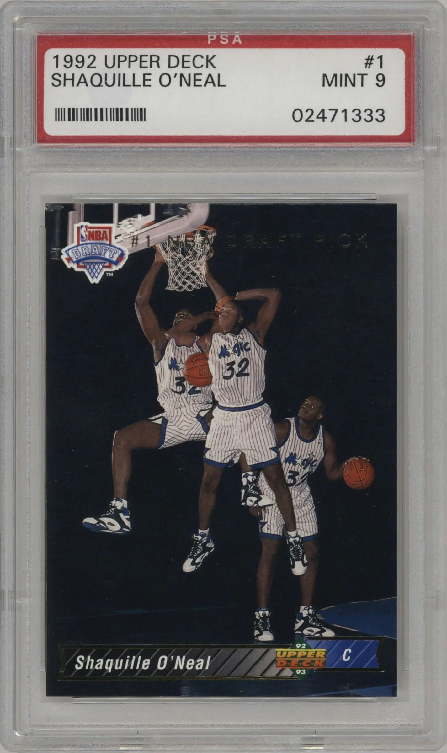 1992 Upper Deck Shaquille O'Neal #1 PSA 9