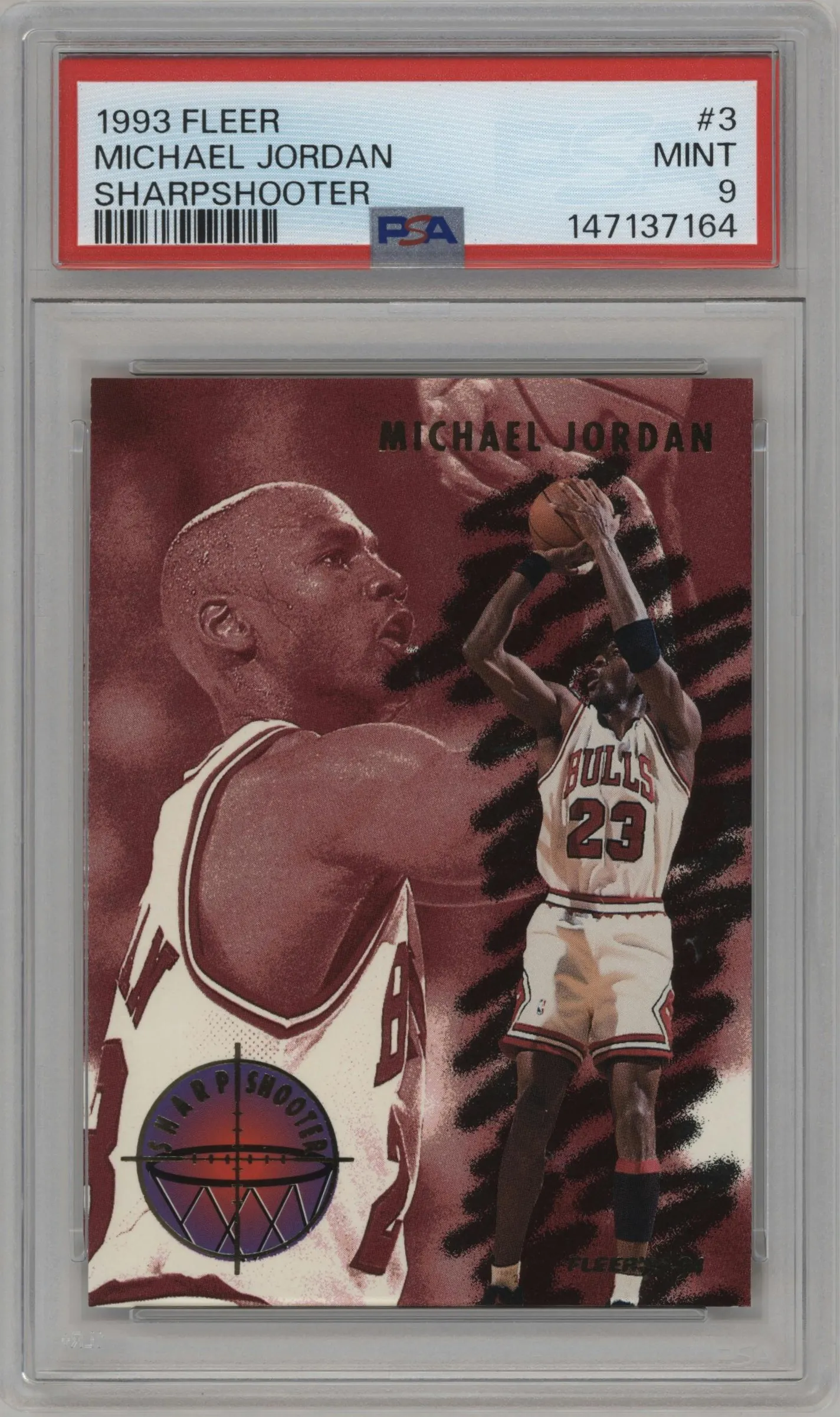 1993 Fleer Sharpshooter Michael Jordan #3 PSA 9
