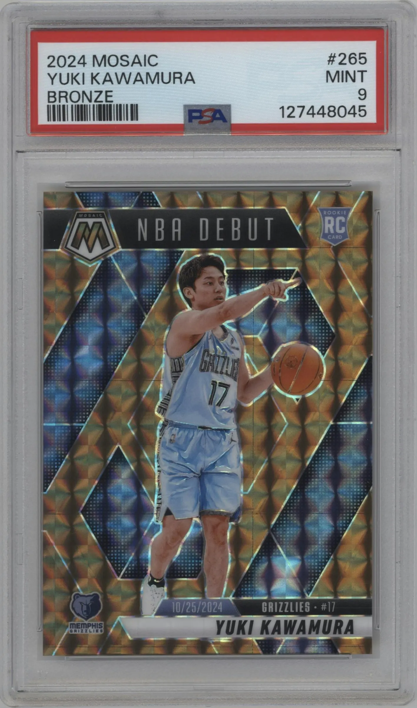 2024 Panini Mosaic Yuki Kawamura Bronze Mosaic #265 PSA 9