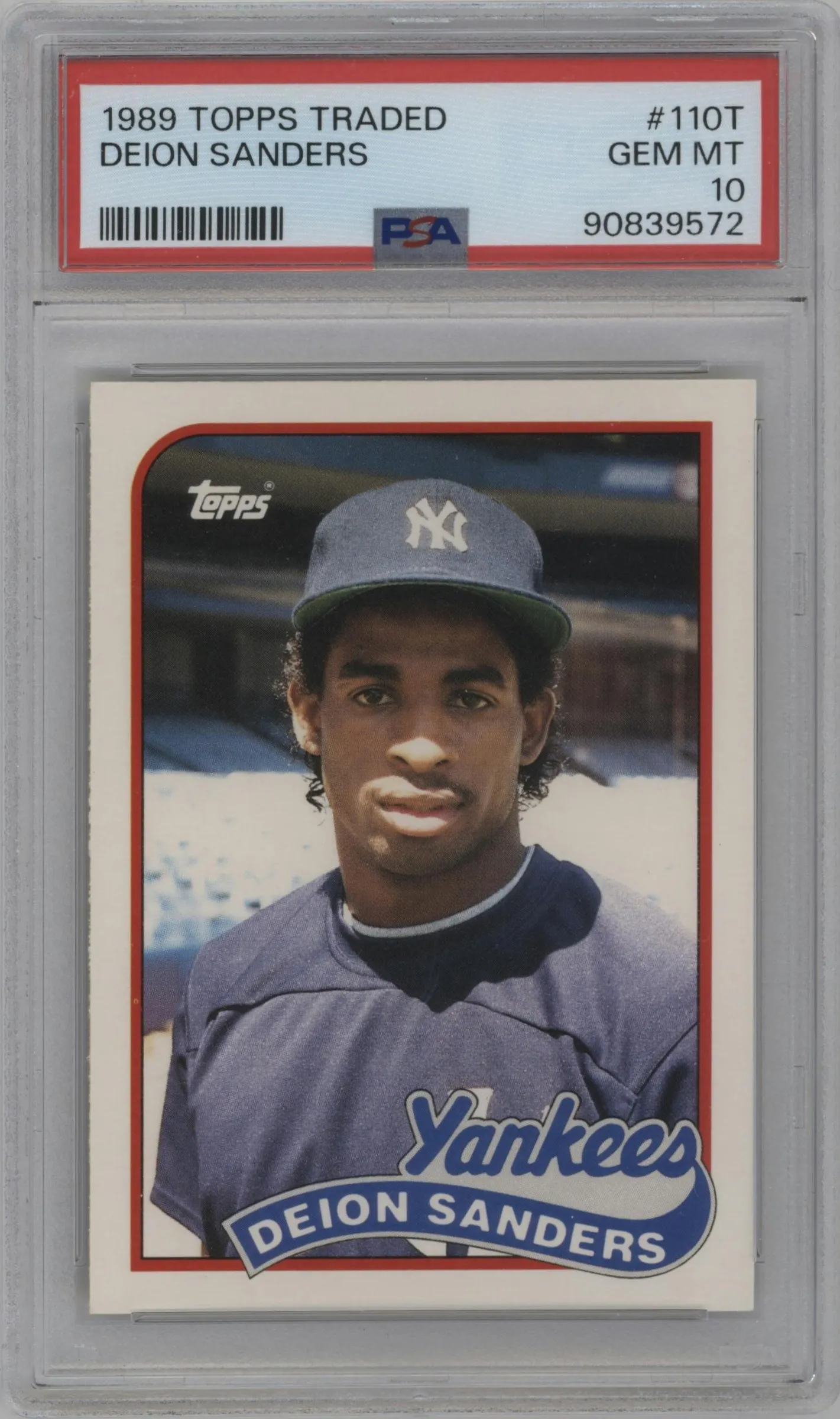 1989 Topps Traded Deion Sanders #110T PSA 10