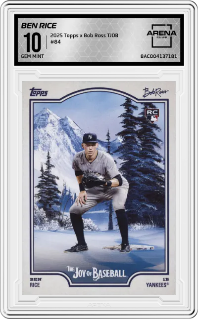 2025 Topps x Bob Ross: The Joy of Baseball Ben Rice #84 ARENA CLUB 10