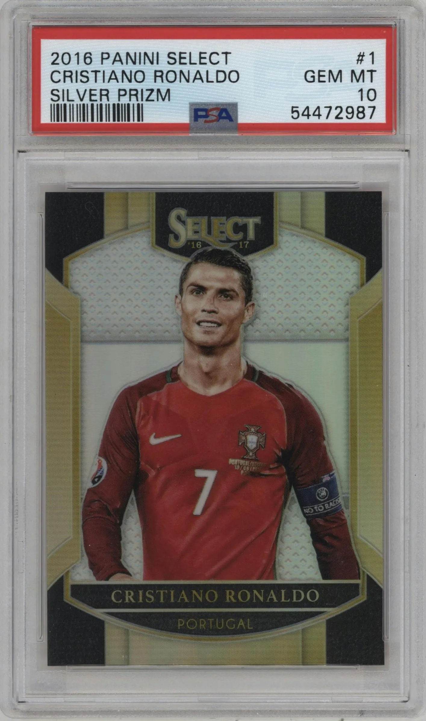 2016 Panini Select Cristiano Ronaldo Silver Prizm #1 PSA 10