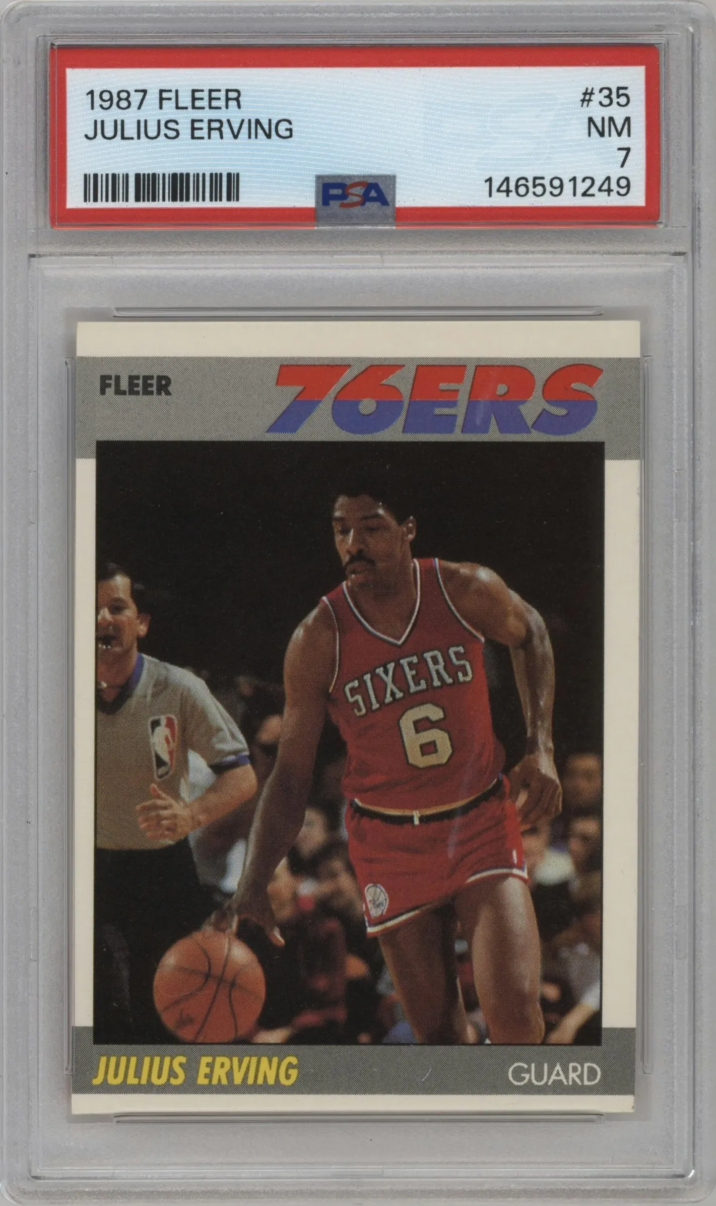 1987 Fleer Julius Erving PSA 7