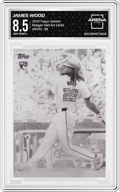 2025 Topps Update Keegan Hall Art Cards James Wood #KHAC-38 ARENA CLUB 8.5