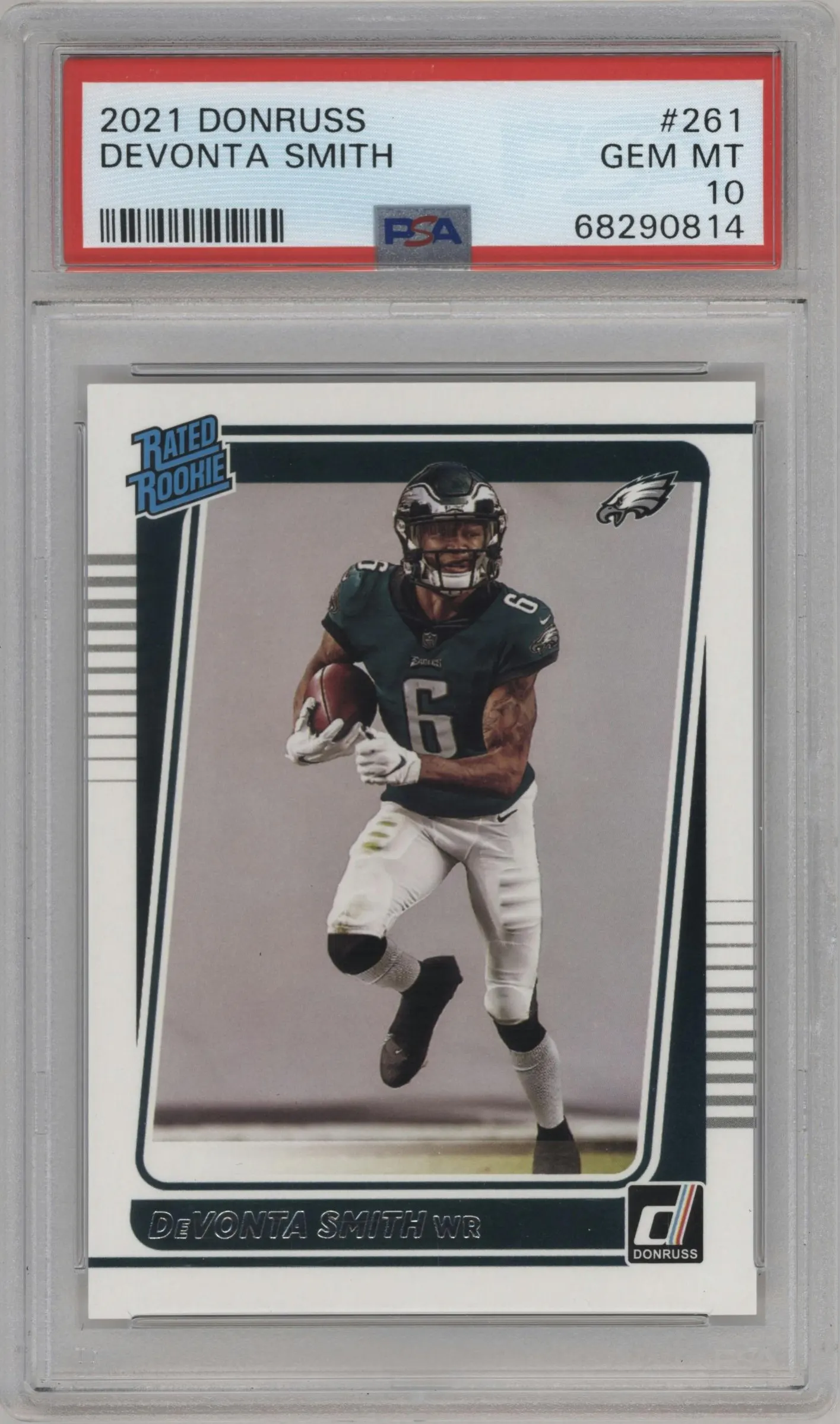 2021 Panini Donruss Rated Rookie DeVonta Smith #261 PSA 10