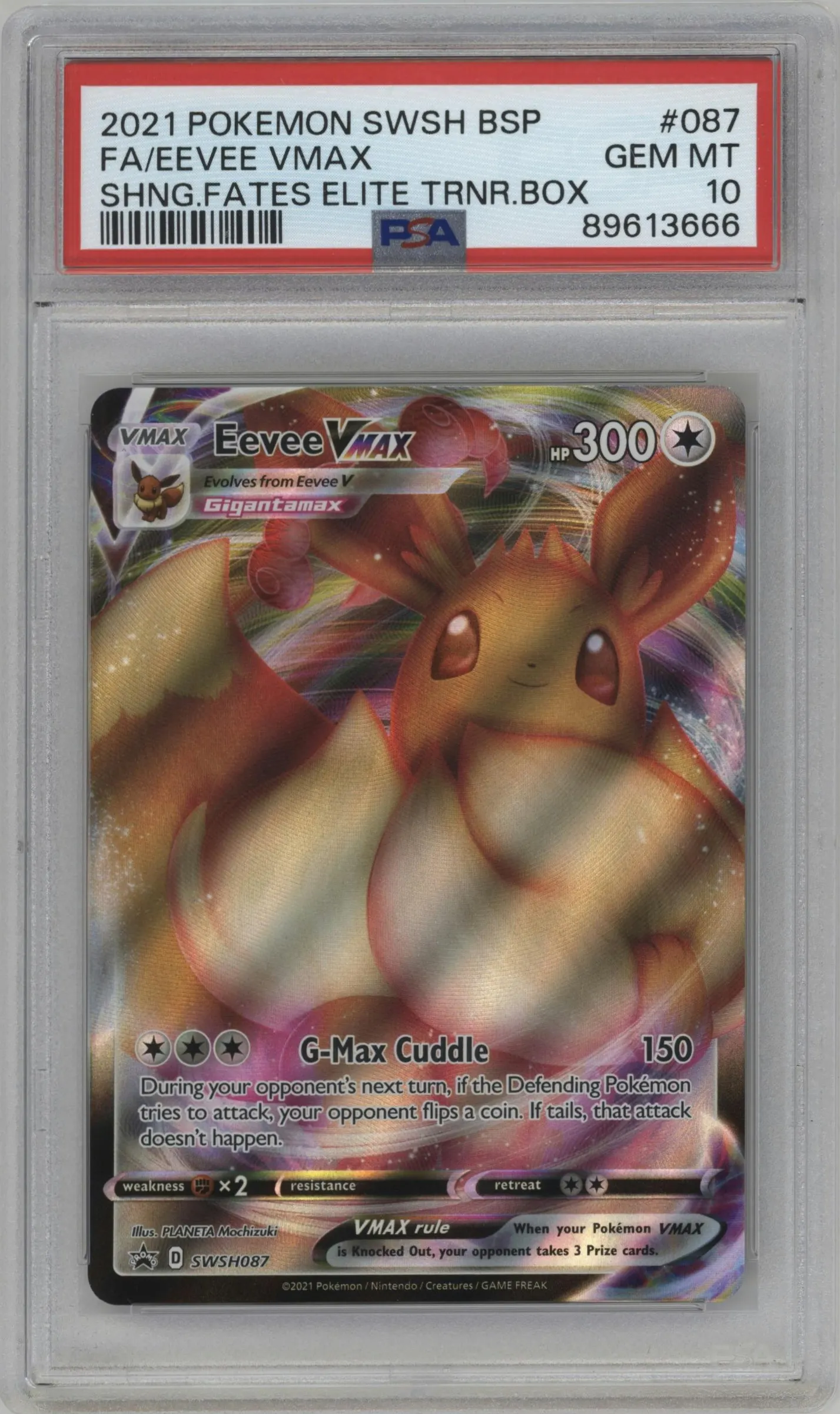 2021 Pokemon SWSH Eevee VMAX Shining Fates Elite Trainer Box #SWSH087 PSA 10