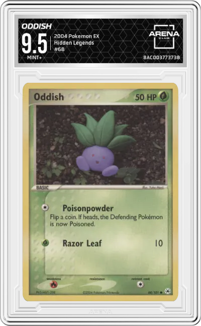 2004 Pokemon EX Hidden Legends Oddish ARENA CLUB 9.5