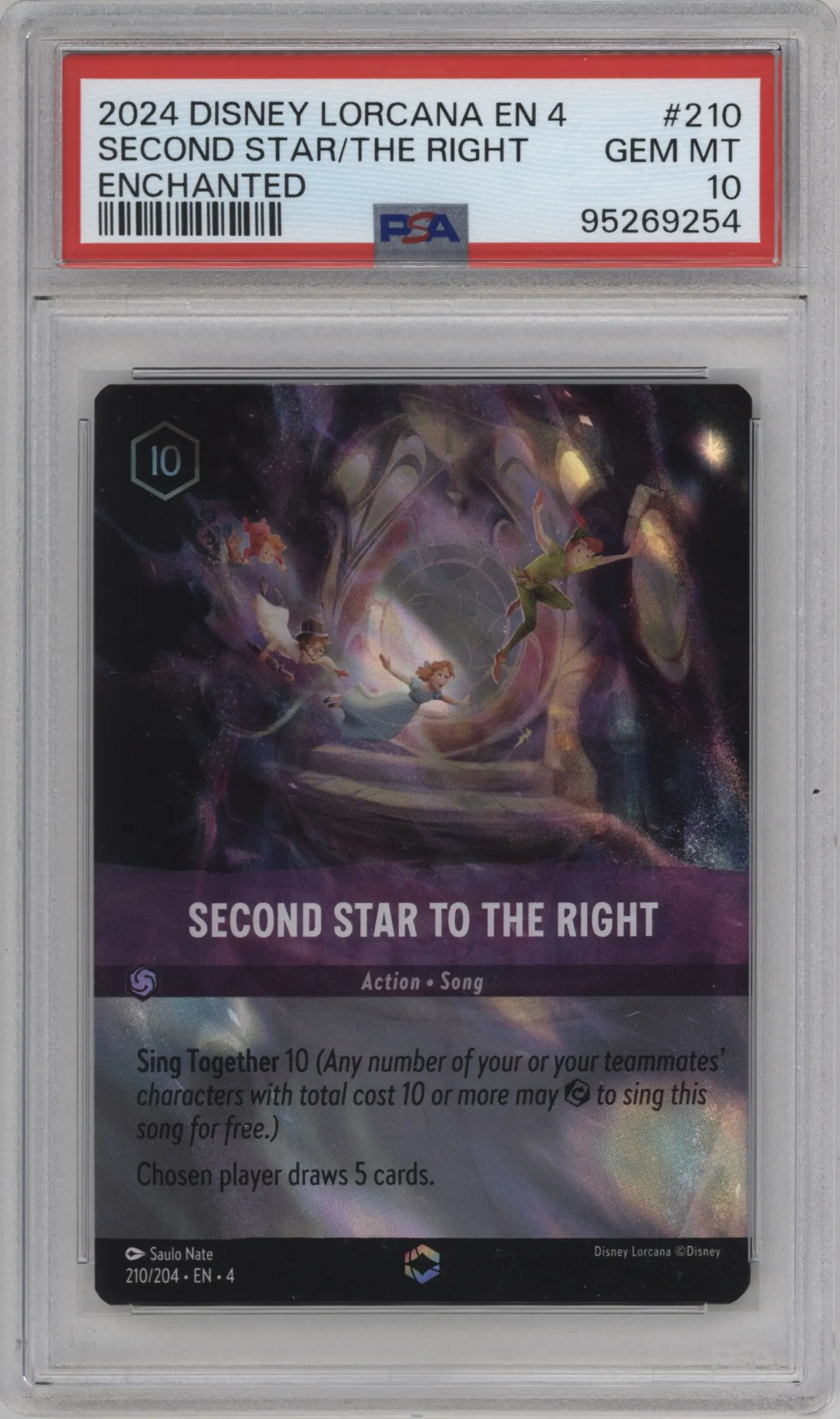 2024 Disney Lorcana Ursula's Return Second Star To The Right Enchanted #210 PSA 10