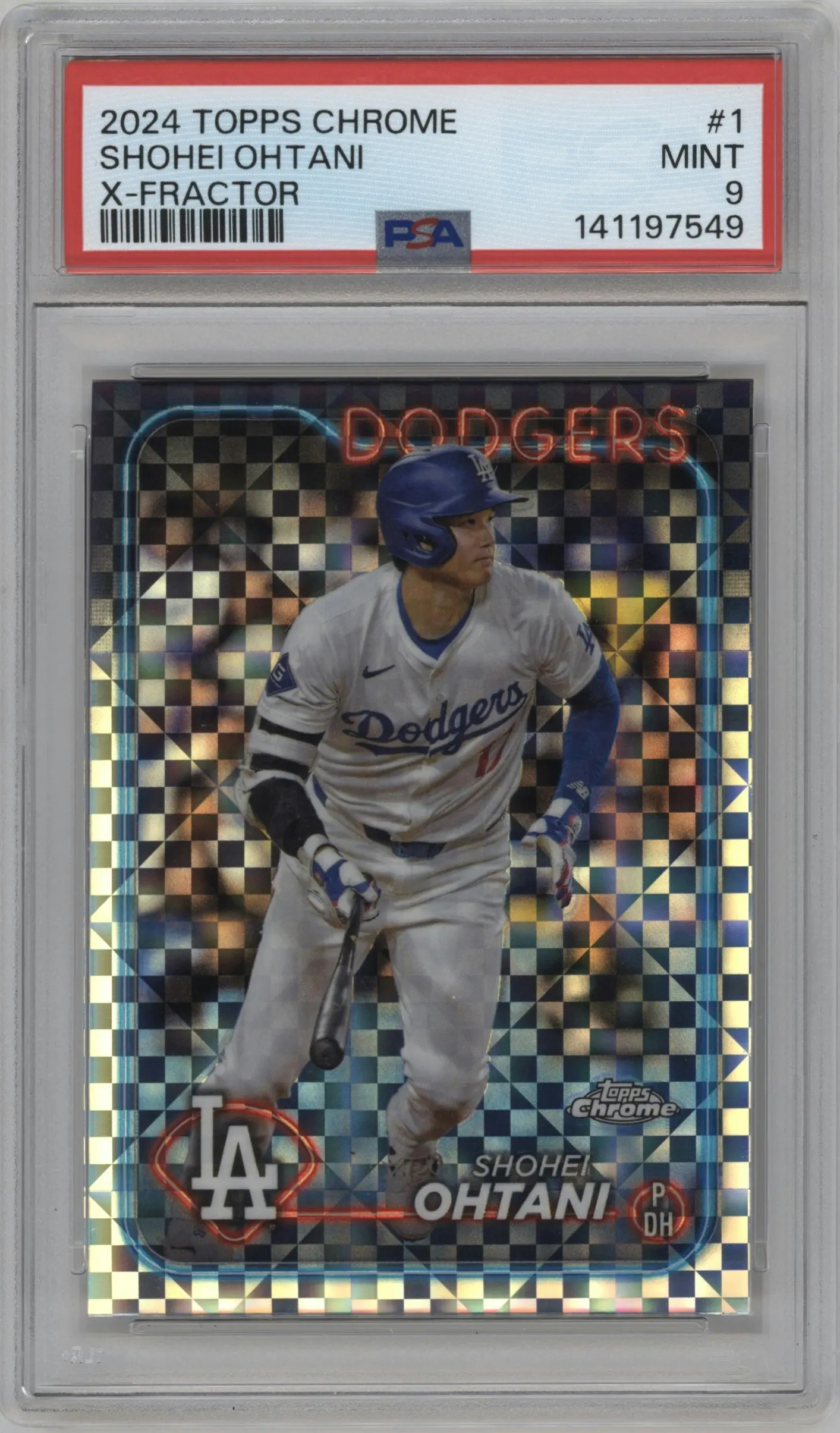 2024 Topps Chrome Shohei Ohtani X-Fractor #1 PSA 9