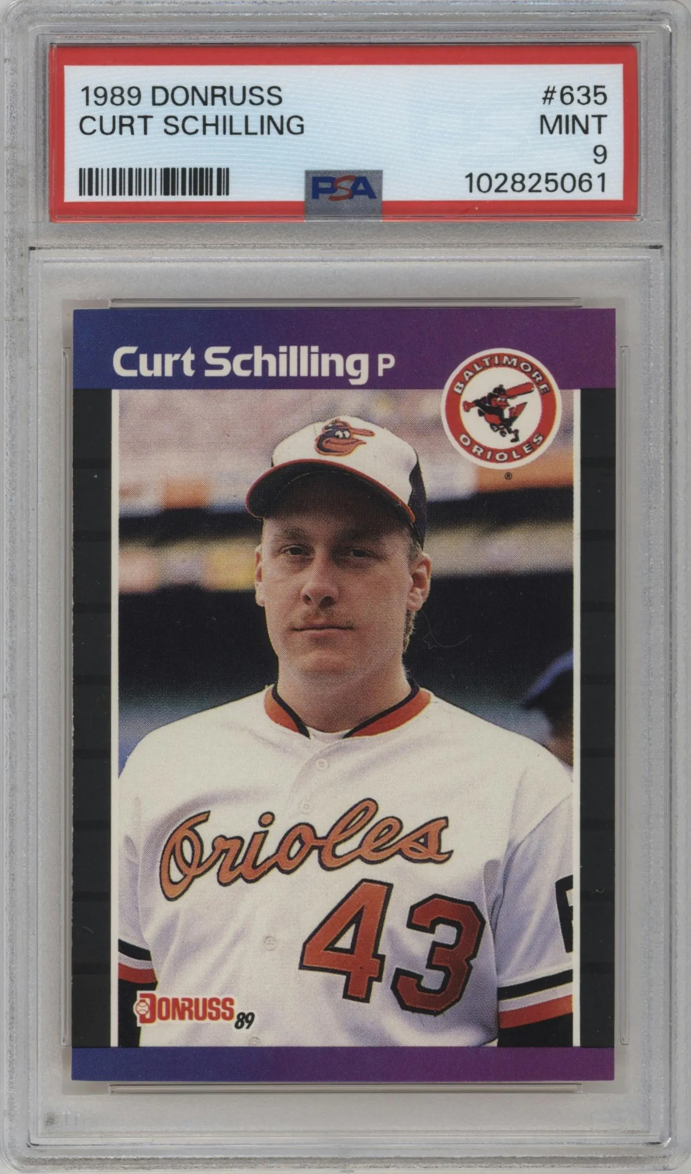 1989 Donruss Curt Schilling #635 PSA 9